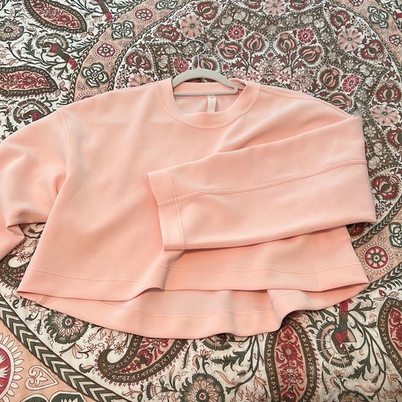 lululemon athletica Tops - pink perfectly oversized cropped crew sweatshirt